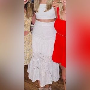 ShowPo White Lace Two Piece Set